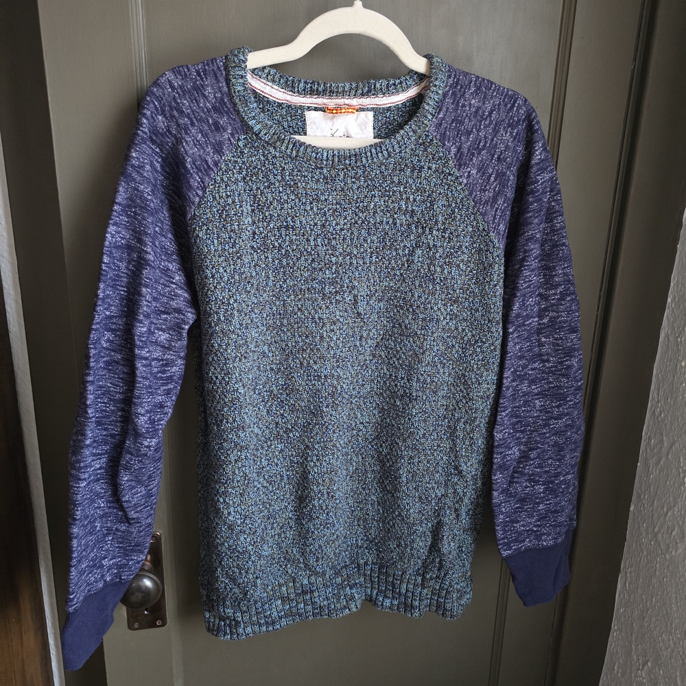 Mixed Material Sweater. The Body Is Sweater Material Arms Are Sweatshirt